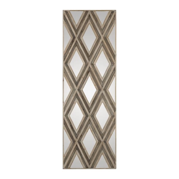 slide 2 of 5, Uttermost Tahira Casual Contemporary Decorative Argyle Diamonds Wall Ivory / Gray