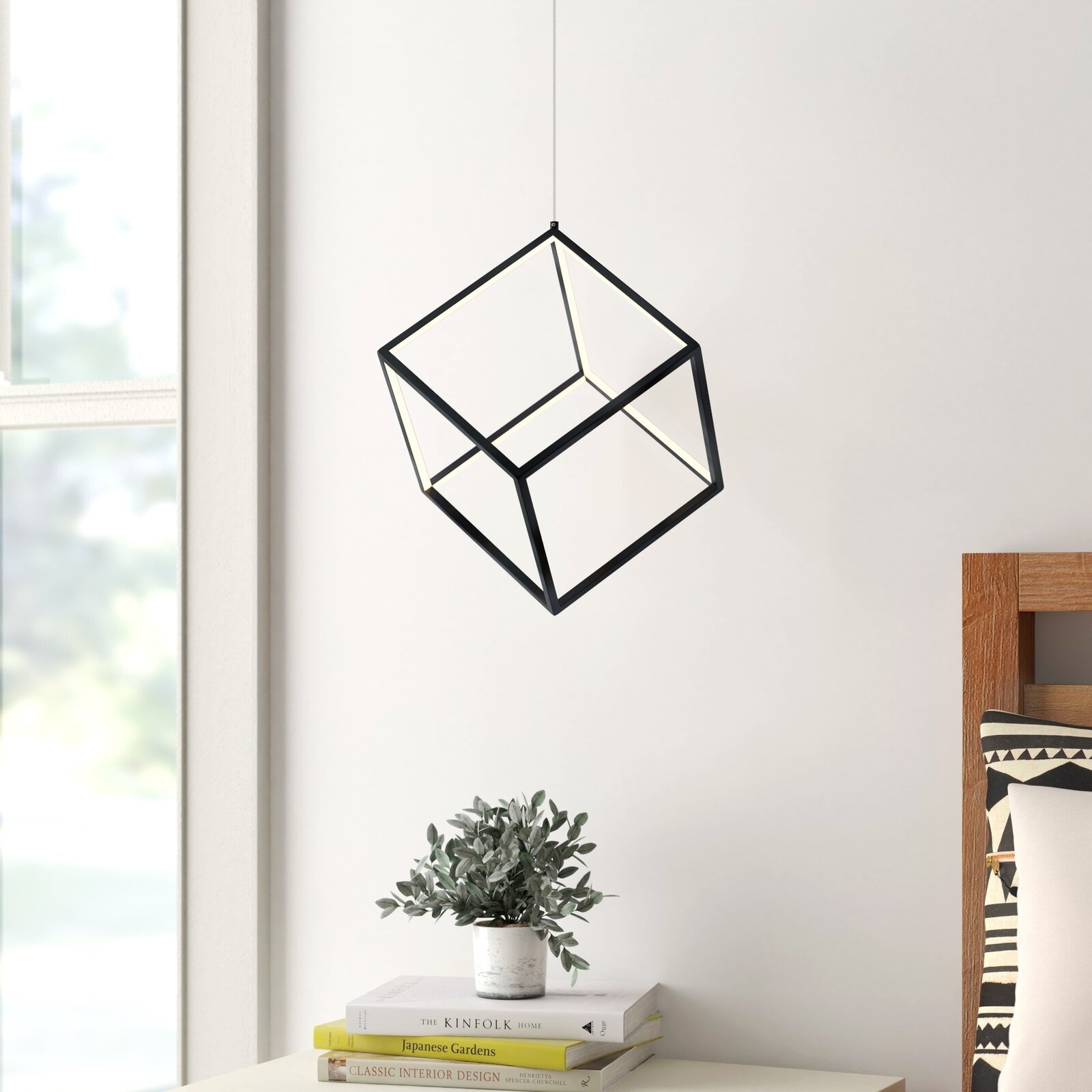 Black cube pendant light outlet