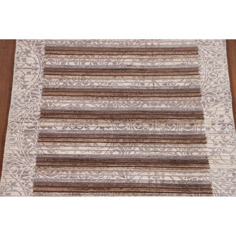 Abstract / Modern Accent Rug Hand-Knotted Wool Carpet - 2'8"x 4'10"