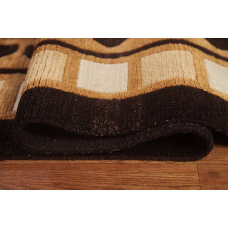 All-Over Nepalese Oriental Large Rug Hand-knotted Wool Carpet - 10'9" x 15'0"