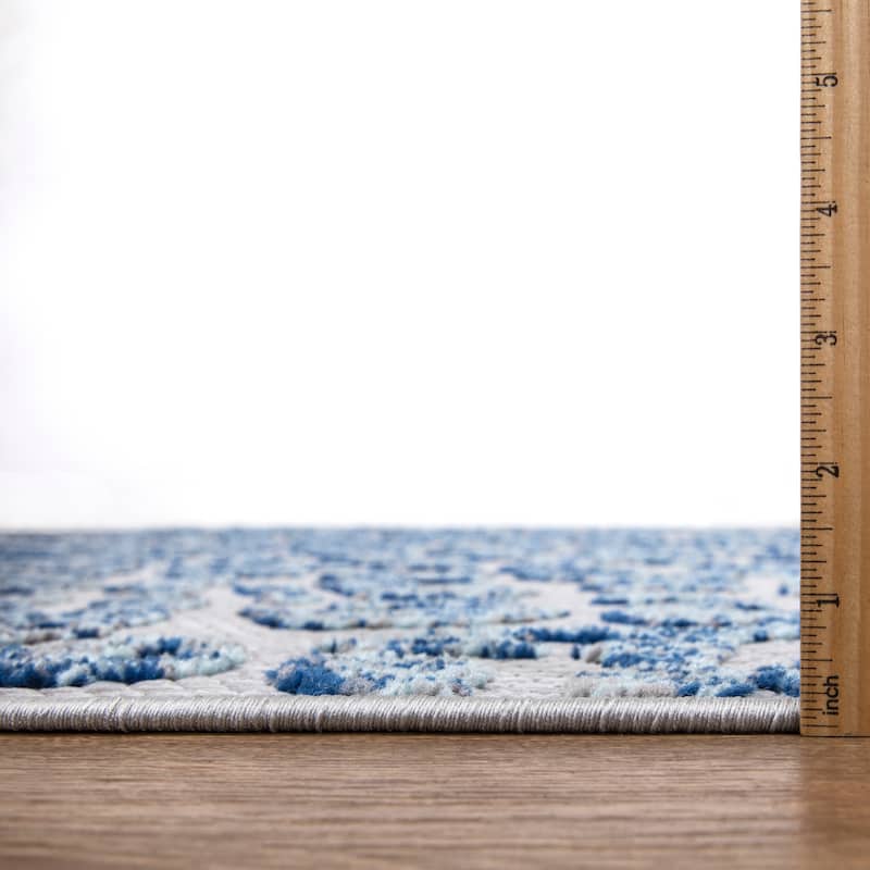 Abani Rugs HAM230A Animal Print Cheetah Blue Rug