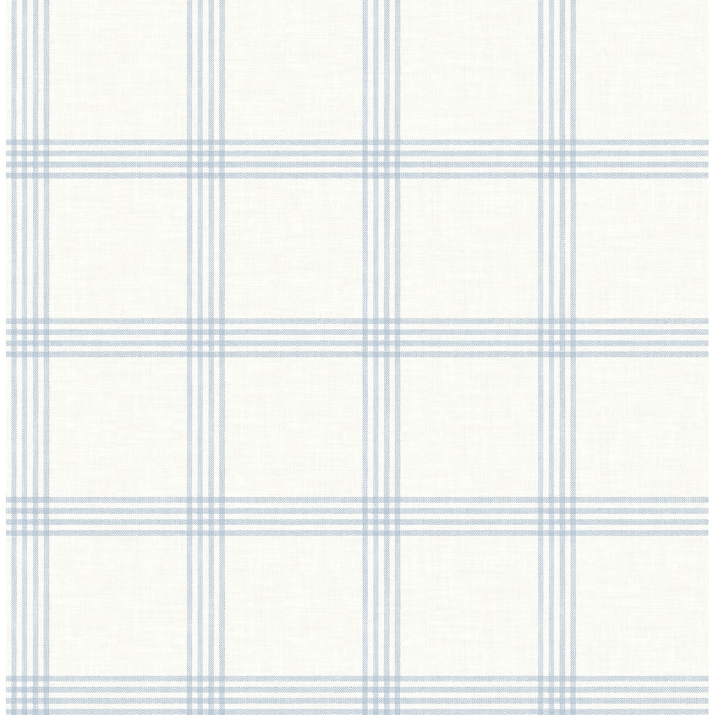 Chesapeake Twain Light Blue Plaid Wallpaper