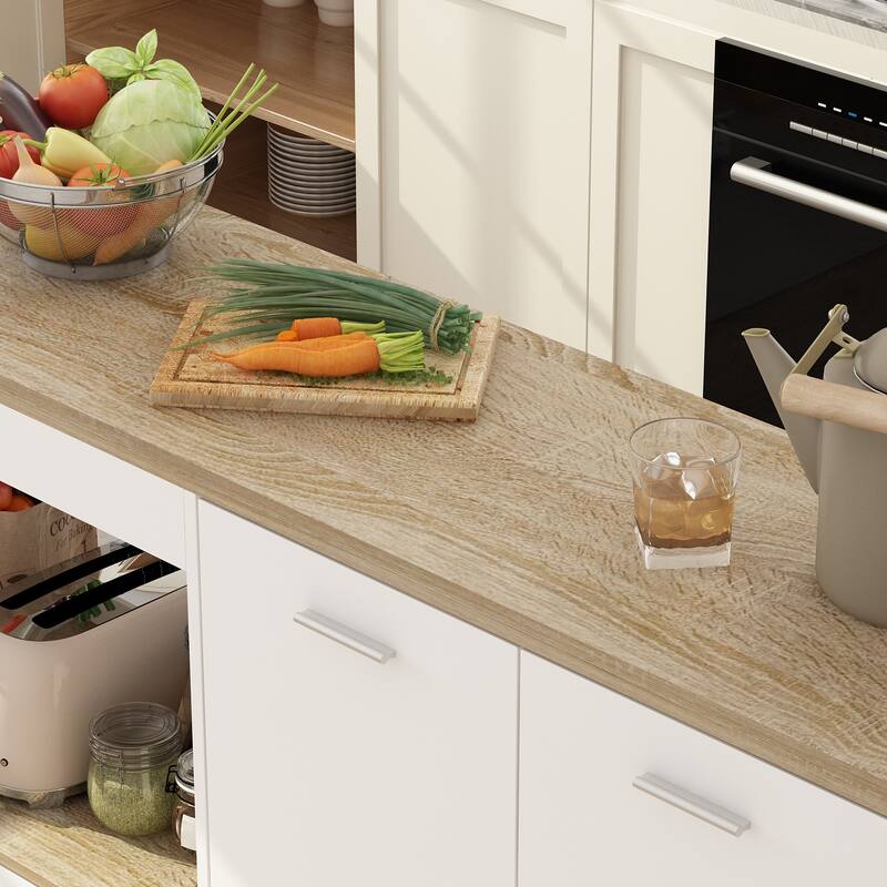 Sideboard Kitchen Island Storage Cabinet Extendable Table Bar Table