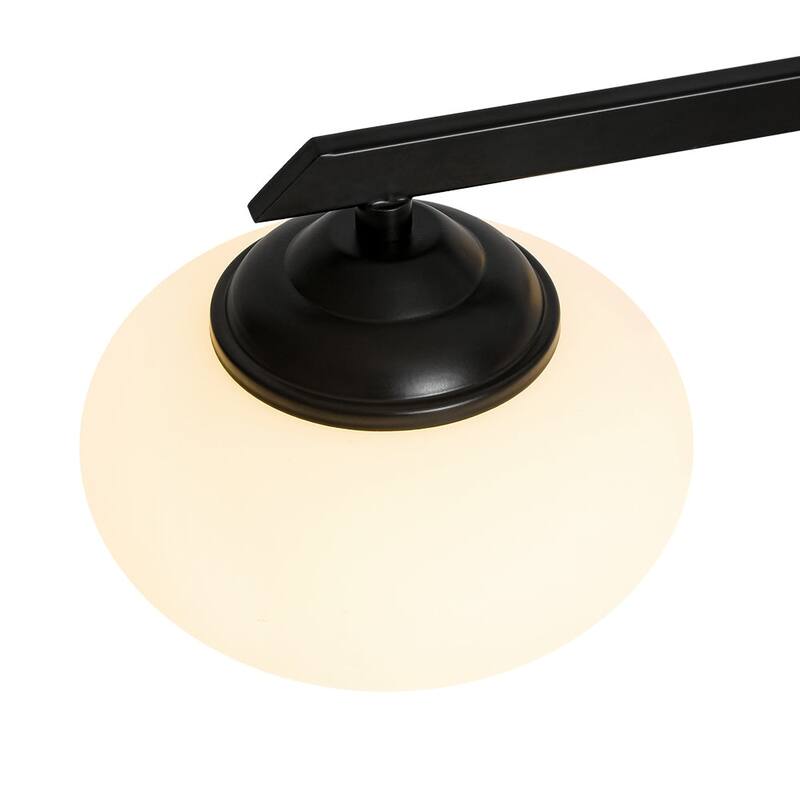 Mid-century Modern Oval Glass Accents Semi-flush Mount