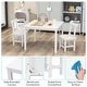 preview thumbnail 3 of 5, 3 PCS Wood Children Table & Chairs Set Kids Play& Writing Desk Set