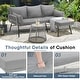 preview thumbnail 40 of 52, EROMMY 3-Piece Patio Conversation Set with Glass Table & 2 Armchairs, Seat Cushions