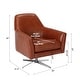 preview thumbnail 15 of 19, Presada Faux Leather Swivel Armchair by Greyson Living