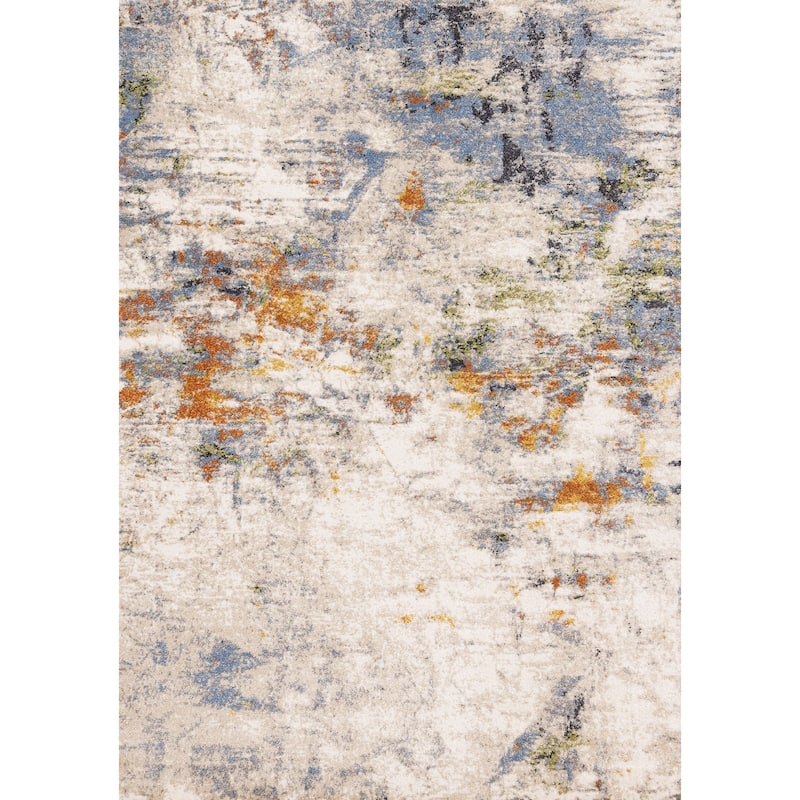 HomeRoots Abstract Modern Rectangle Area Rug - 5' X 8'