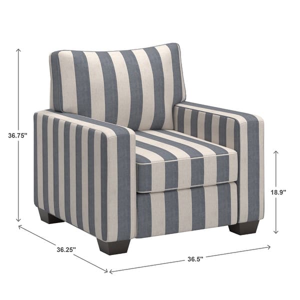 Roros Fabric Upholstered Square Arm Chair by iNSPIRE Q Classic