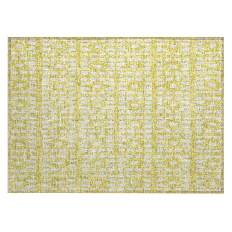 Machine Washable Indoor/ Outdoor Contemporary Imprints Chantille Rug