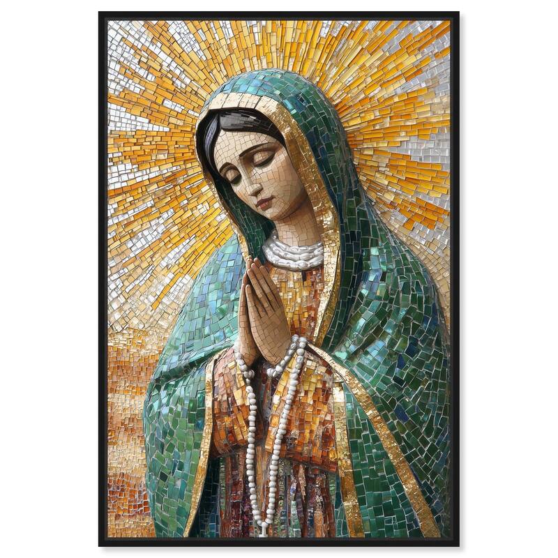 Tessellated Tepeyac Vision Canvas by Art Remedy - Black - 10" x 15"