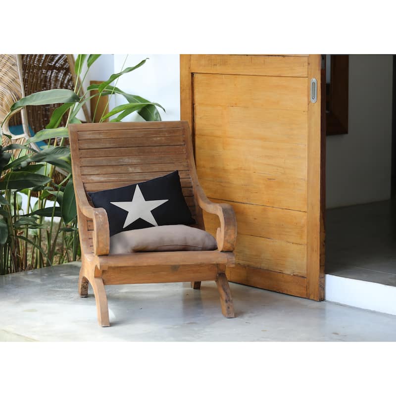 Big Star Nautical Indoor/Outdoor Throw Pillow