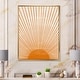 preview thumbnail 10 of 10, Designart "Orange Sun Print III" Modern Framed Canvas Wall Art Print 12 In. Wide x 20 In. High - Gold