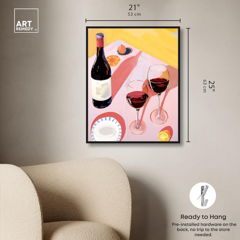 Summer Wine table Canvas by Art Remedy