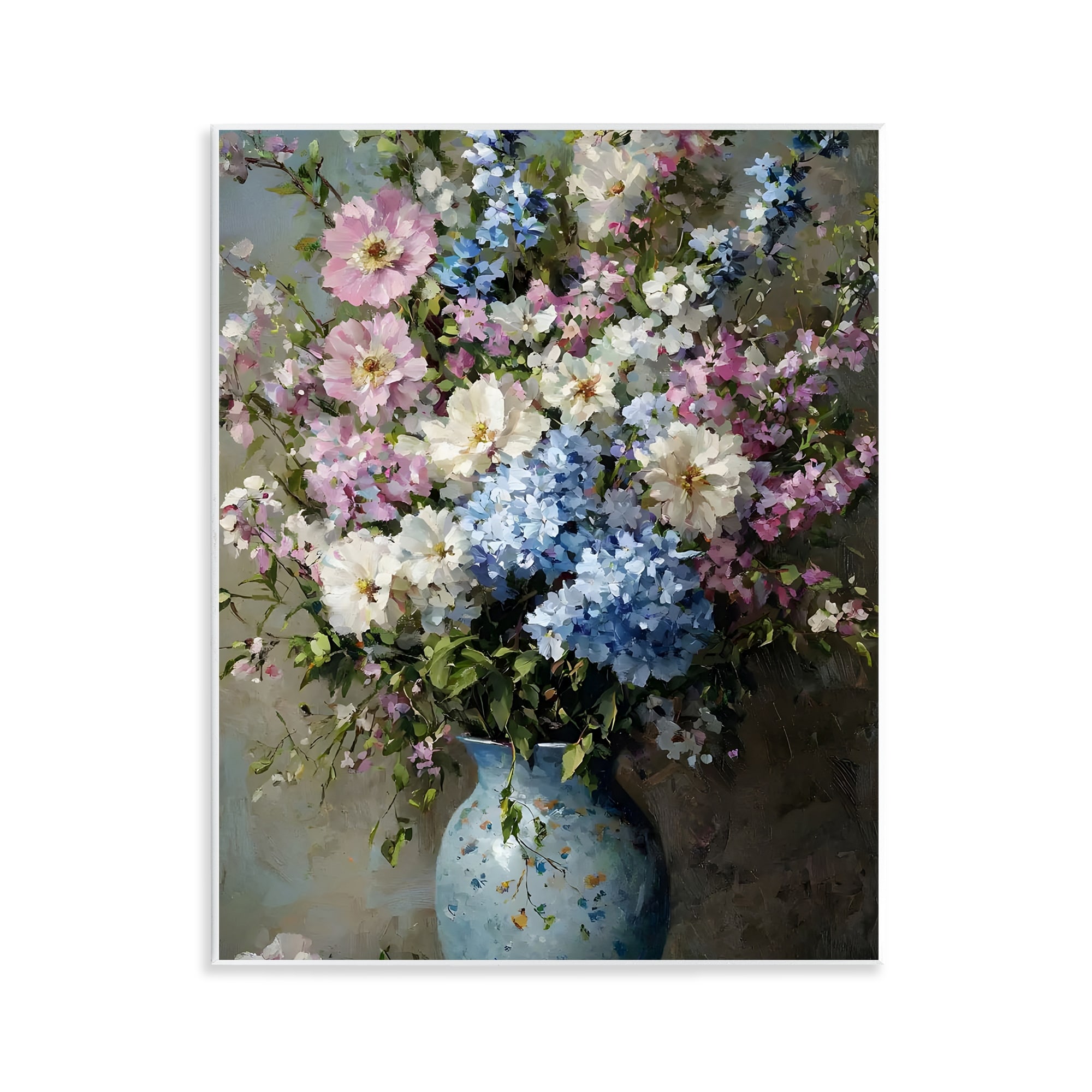 Stupell Traditional Cool Tone Bouquet Wall Plaque Art Design By Franklyn Gregory