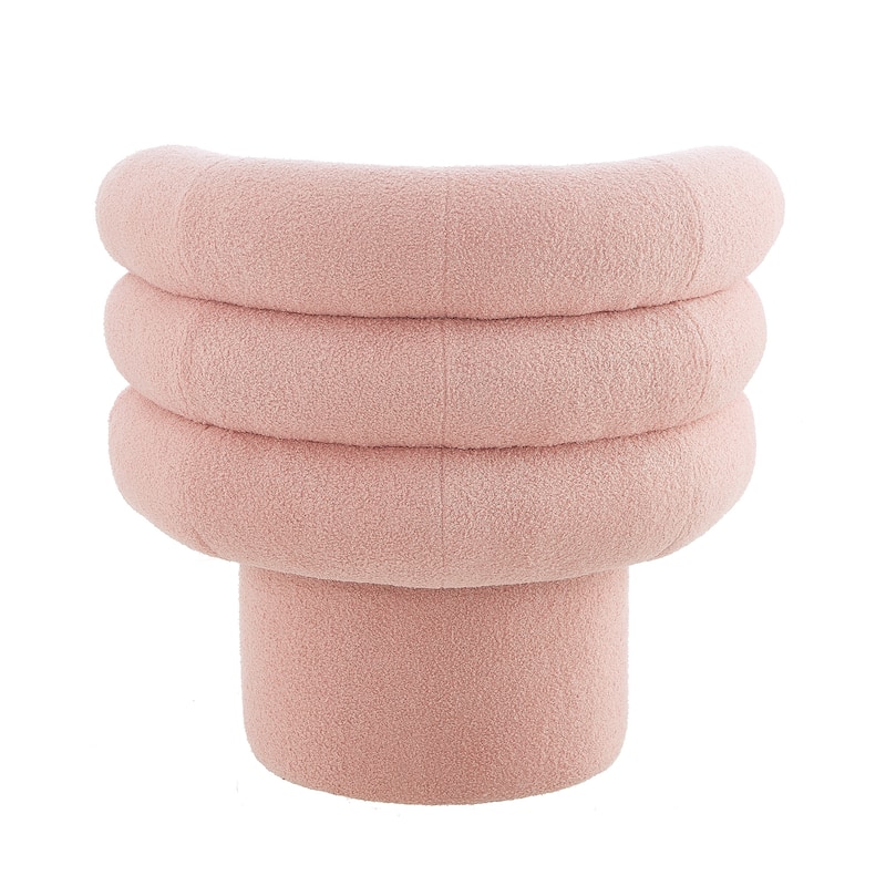 Christopher Knight Home - Swivel Bliss American Design Upholstered Round Swivel Barrel Chair with Teddy Fleece Fabric