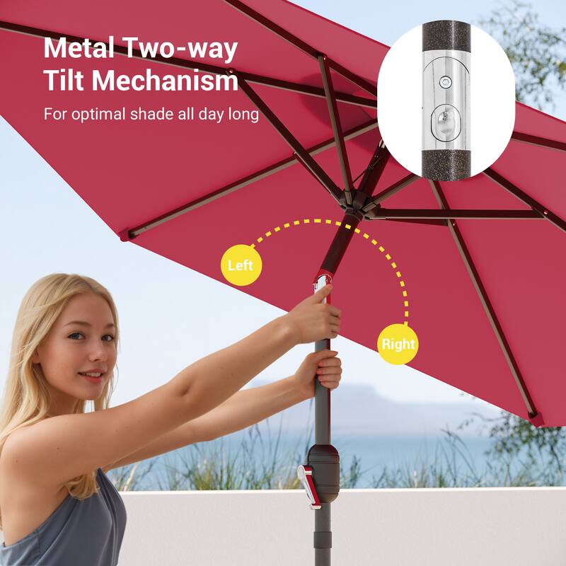 Bonosuki 7.5-foot Waterproof Sunshade Canopy Patio Umbrella