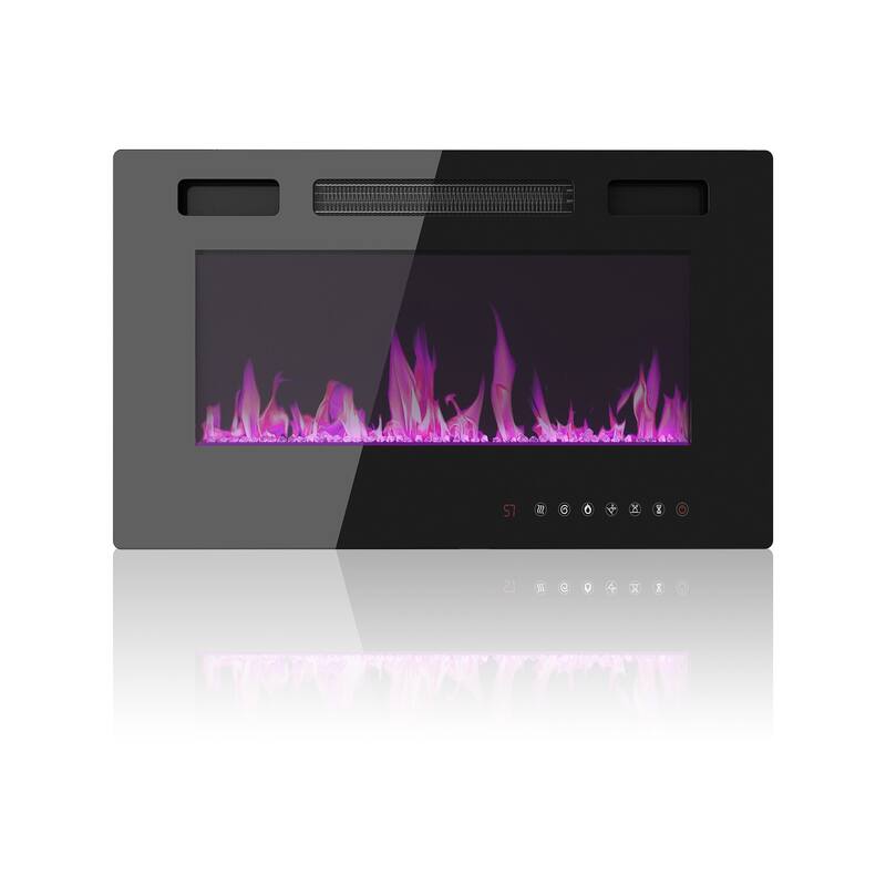 Ambient Electric Fireplace and Durable TV Stand Energy Efficient