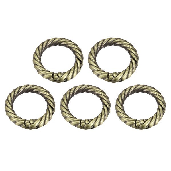 2-Pack 1.25 Inch Gold Spring O Rings For Purse Straps & Key Rings - Zinc Alloy, Rust-Proof - View #7