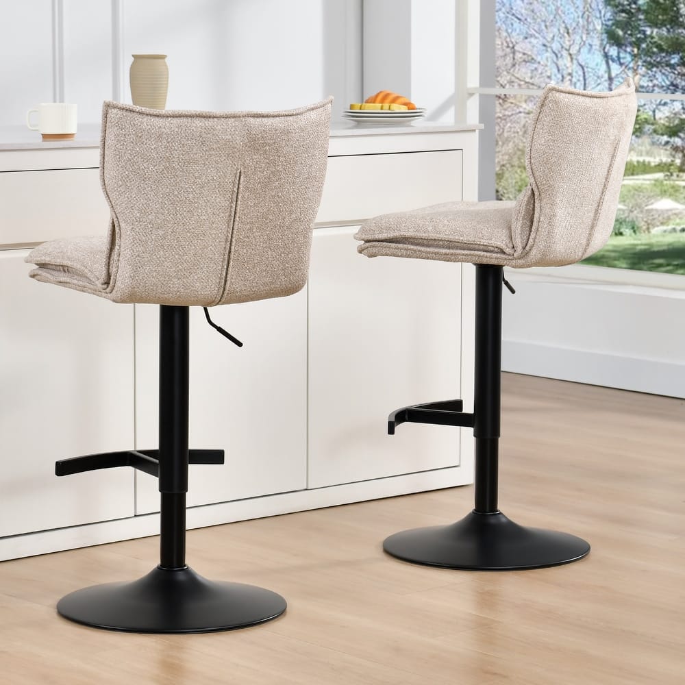 Swivel Adjustable Height with Armless Bar Stools