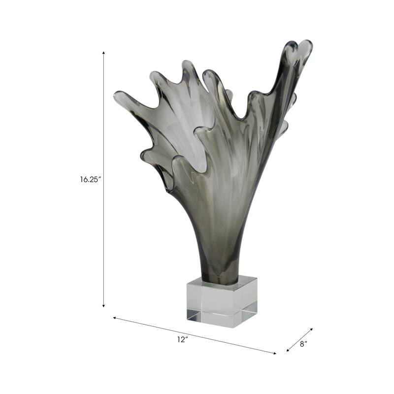 Glass Sculpture Artistic Agua Splash Elegant Decorations Living Room