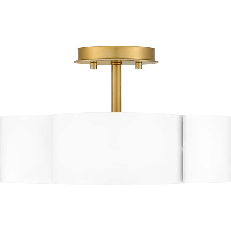 Balsam 4-Light White Lustre Semi-Flush Mount - White Lustre