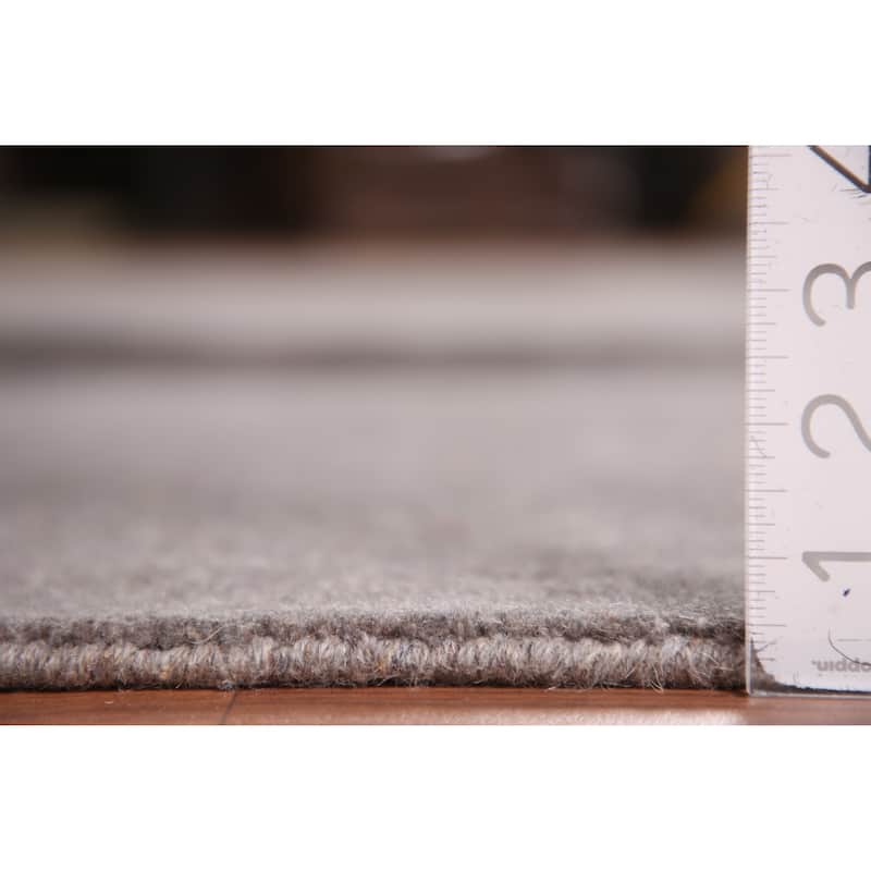 Tribal Gray Gabbeh Area Rug Hand-Knotted Wool Carpet - 9'4" x 12'1"