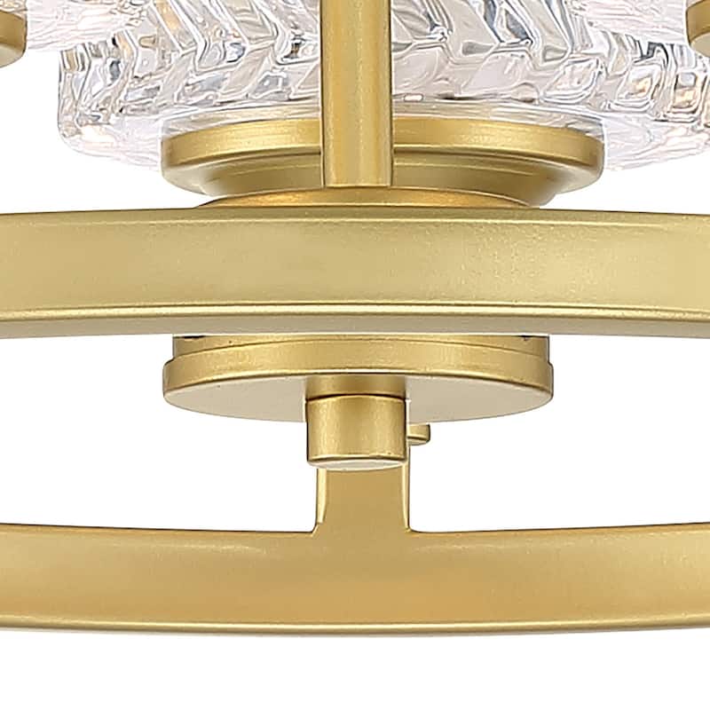Moulins 3-light Modern Farmhouse Semi-Flush Mount Ceiling Lights with UL Certified - 15''