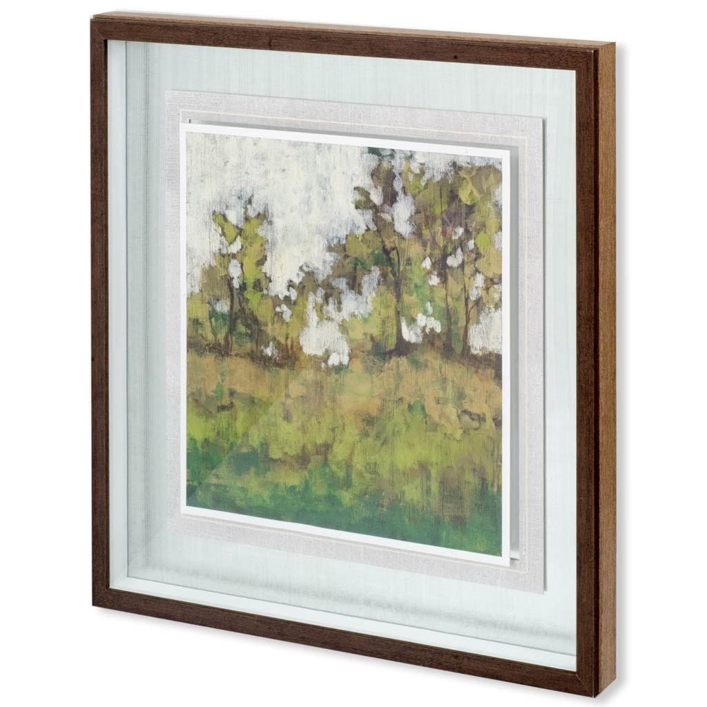 Mercana Meadow Lands I by Jennifer Goldberger Hand Embellished Textured Framed Art Print Matted under Glass