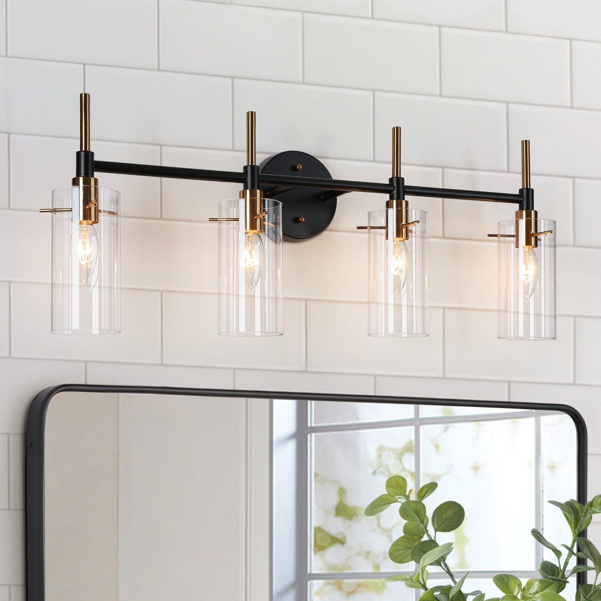 Modern black vanity light on sale
