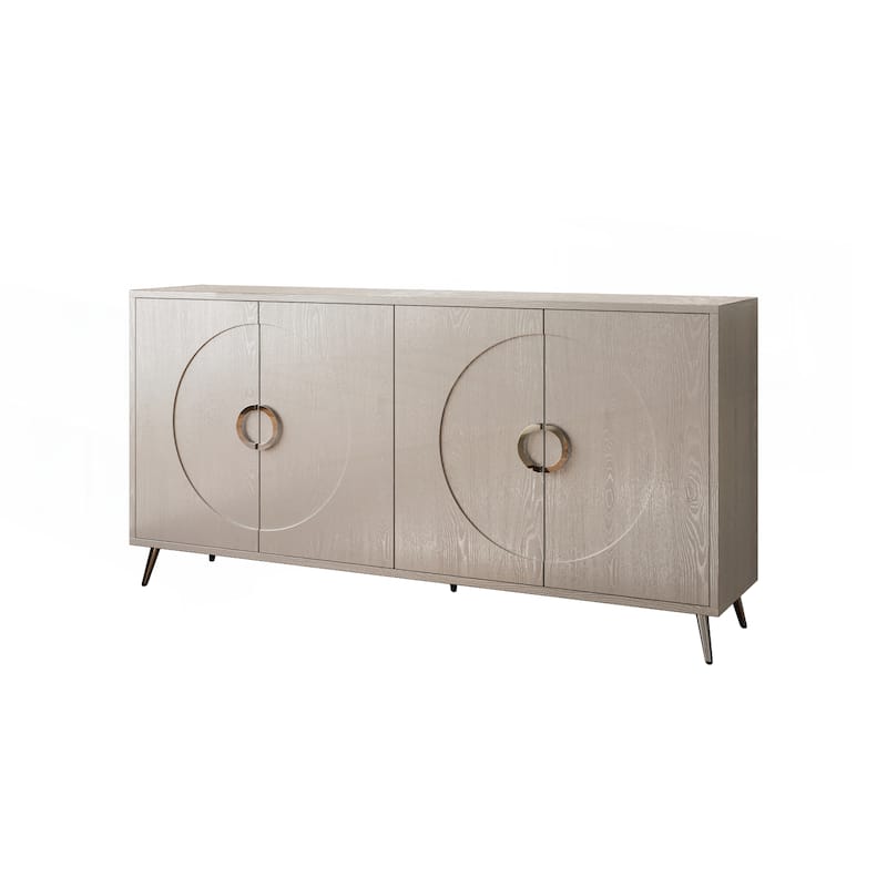 Modern Lacquered 4 Door Wooden Cabinet Sideboard Buffet