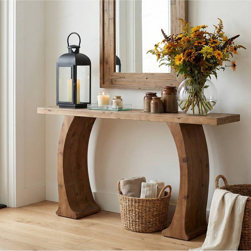 63" Farmhouse Console Table for Living Room