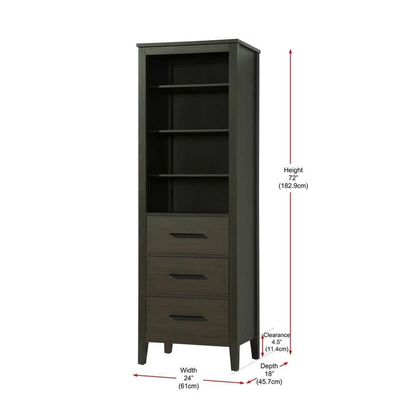 Laura 16-28 Inch Open Shelving Bath Storage Cabinet