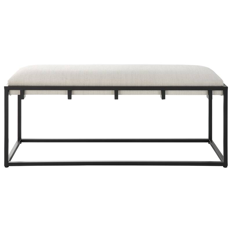Uttermost Paradox Iron and Fabric Bench