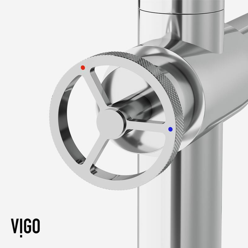 VIGO Cass 13" H Widespread Pull-Out Sprayer Kitchen Faucet