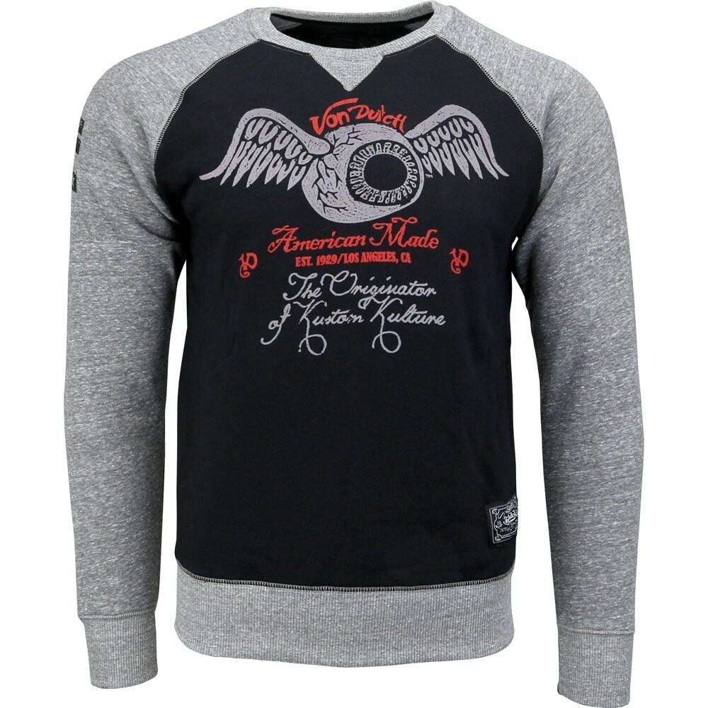 Shop Von Dutch Mens Fleece Long Sleeve Tee Casual T Shirt