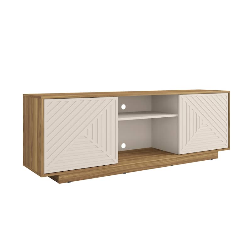 Modern TV Stand for TVs Up to 70", Oak
