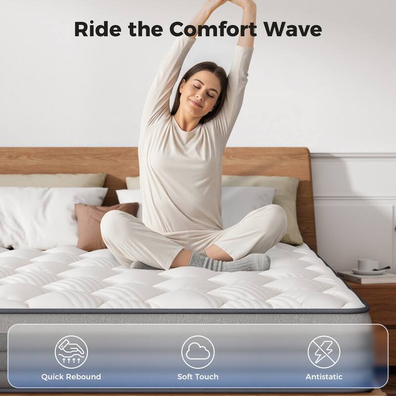 SweDrea 10-Inch Hybrid Mattress with Timeless Comfort and Modern Design