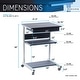 preview thumbnail 4 of 3, Techni Mobili Rolling Laptop Cart with Storage, Graphite