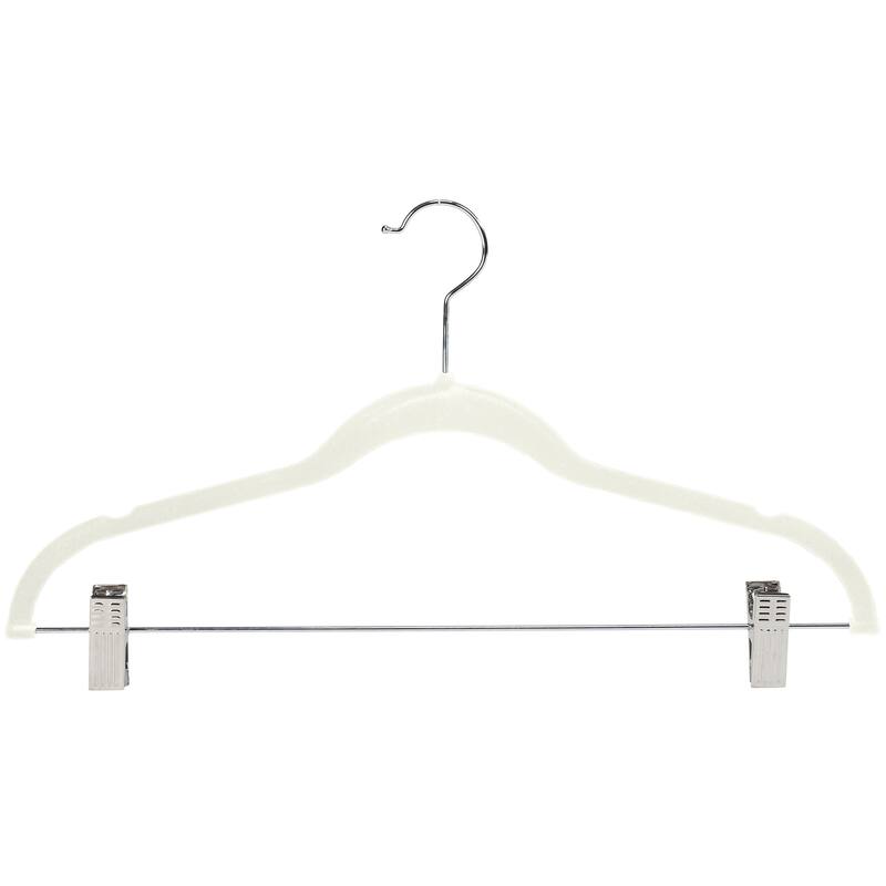 Simplify 24 Pack Velvet Hangers with Clips