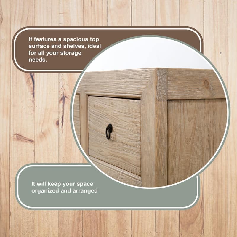 Capri Chest of Drawers Weathered Natural Pine 88x18x35H