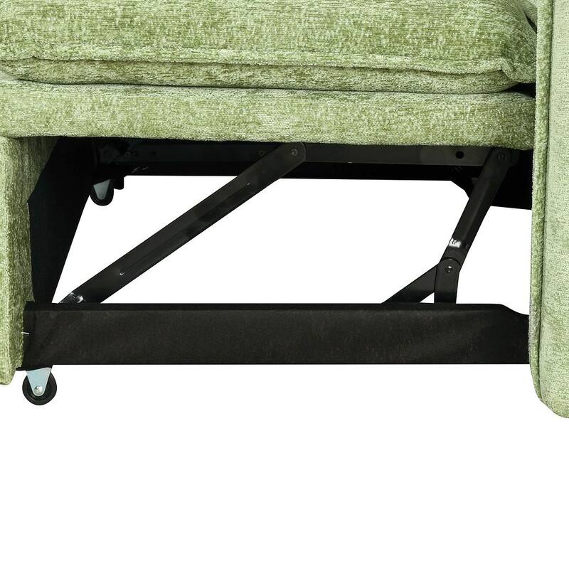 Modern Pull-Out Sleeper Sectional Sofa Bed with Storage Storage Ottoman