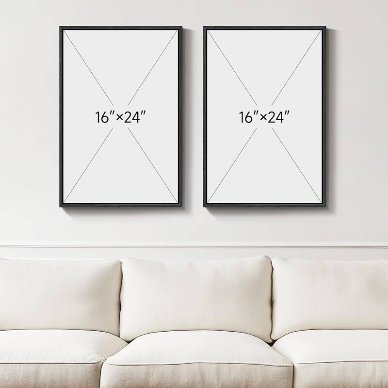 Framed Modern Abstract Wall Art Set, Black White Grey Gold Pictures