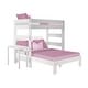 preview thumbnail 10 of 12, Max and Lily Farmhouse Twin over Queen L Shaped Bunk Bed with Desk