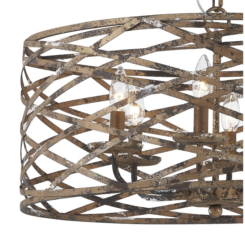 Channing 6-Light Chandelier, Antique Brass - Antique Brass
