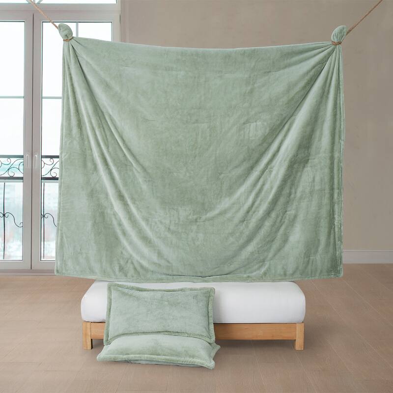 Frost Bite - Coma Inducer® Oversized Comforter Set - Frosted Green