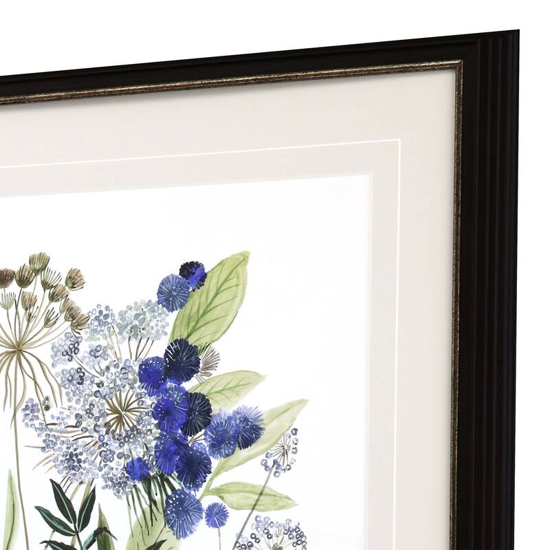 Botana S/2 Framed Art Giclee Under Glass - Blue