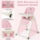 preview thumbnail 23 of 23, Babyjoy 4-in-1 Foldable Baby High Chair Height Adjustable Feeding - 32'' x 23'' x 42''