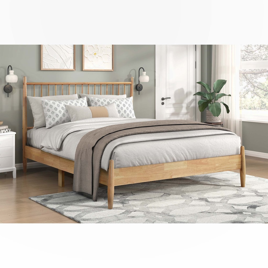 Mid-Century Modern Design Full Platform Bed
