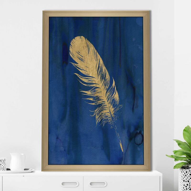 "Golden Feather III" by Carol Robinson Print on Acrylic